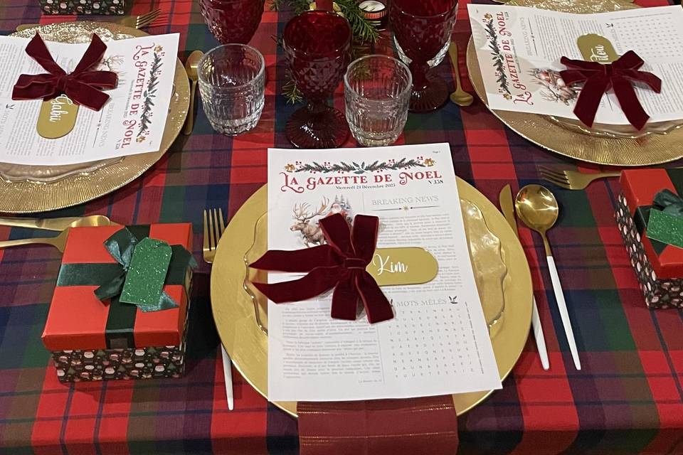 Table thème Noël
