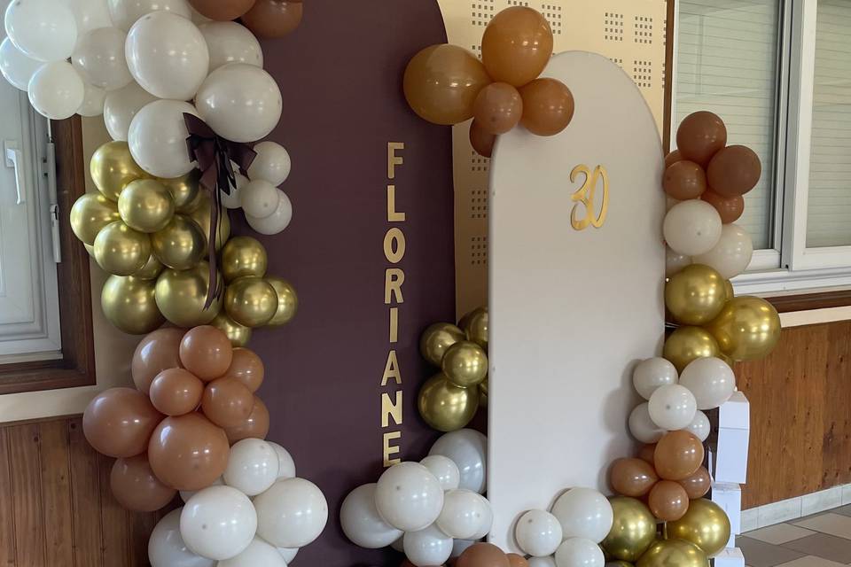 Marron beige et or