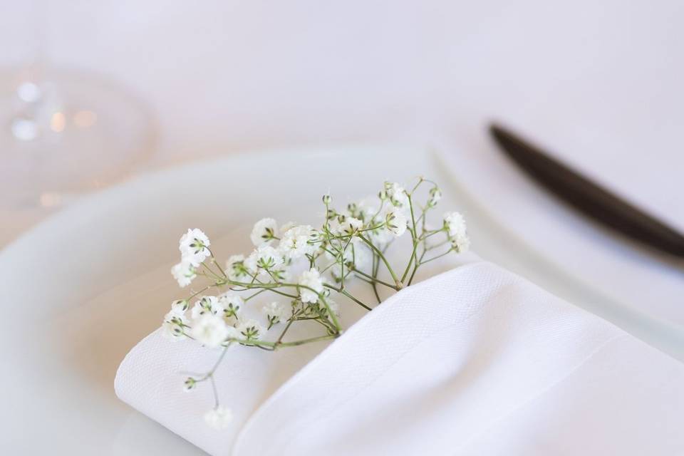 Blanc et élégant