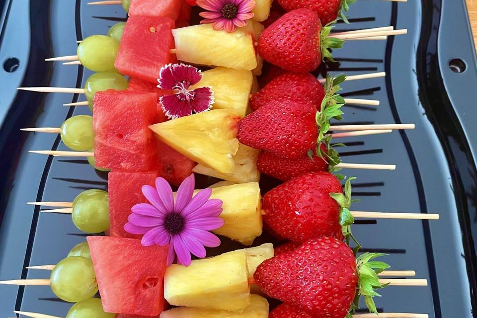 Brochettes fruits