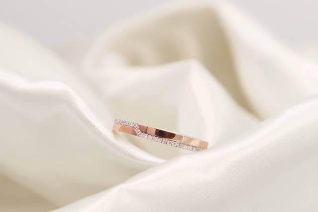 Alliance mariage rose gold