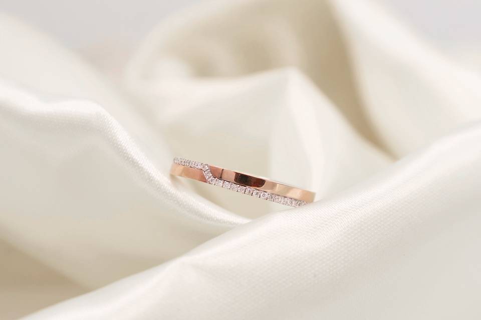 Alliance mariage rose gold