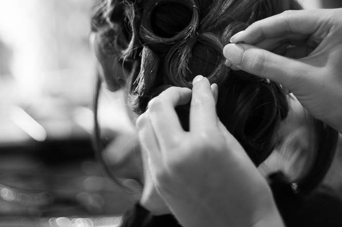 Chignon bouclé