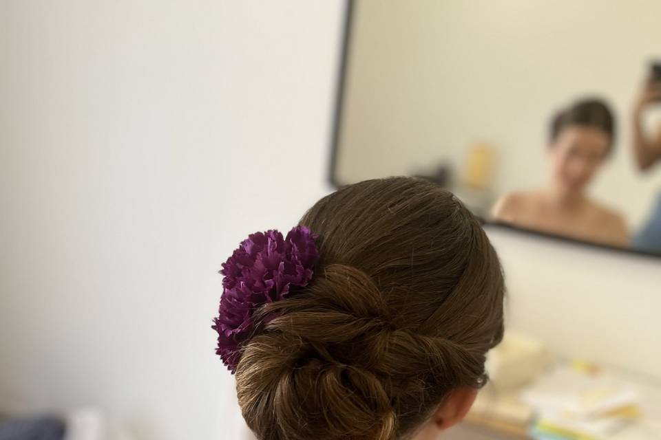 Chignon floral