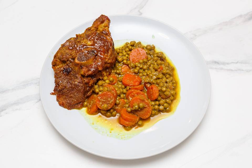 Le tajine agneau/pois carottes