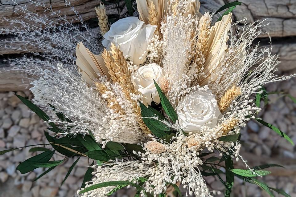 Bouquet de mariée bohème chic