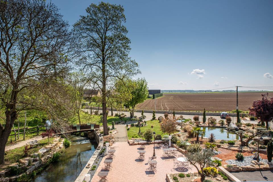 Terrasse et parc