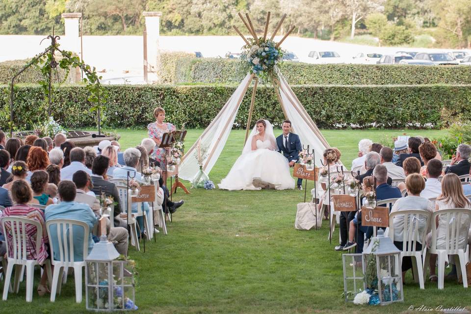 Mariage au bord du lac