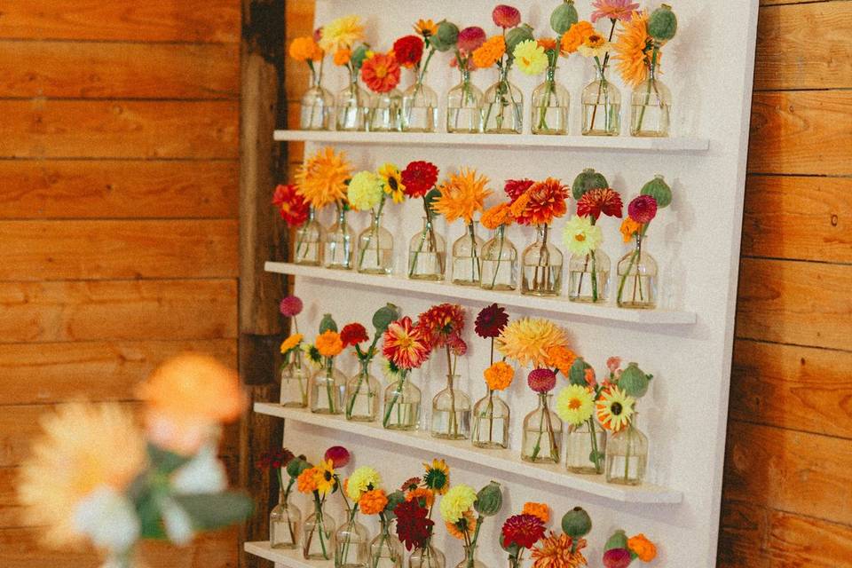 Mur de fleurs