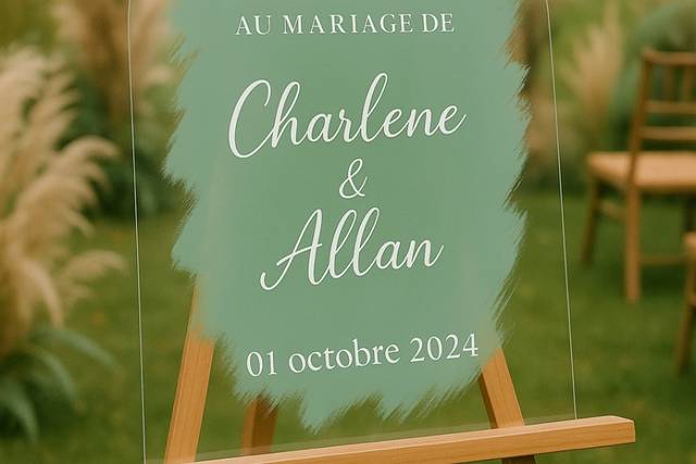 Panneau de bienvenue plexi