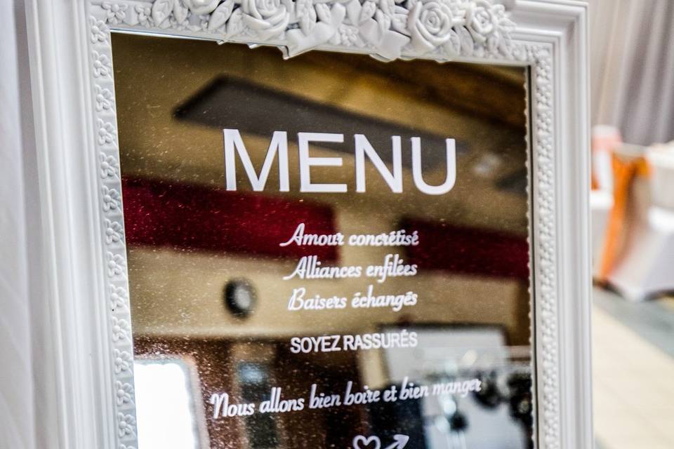 Menu de table