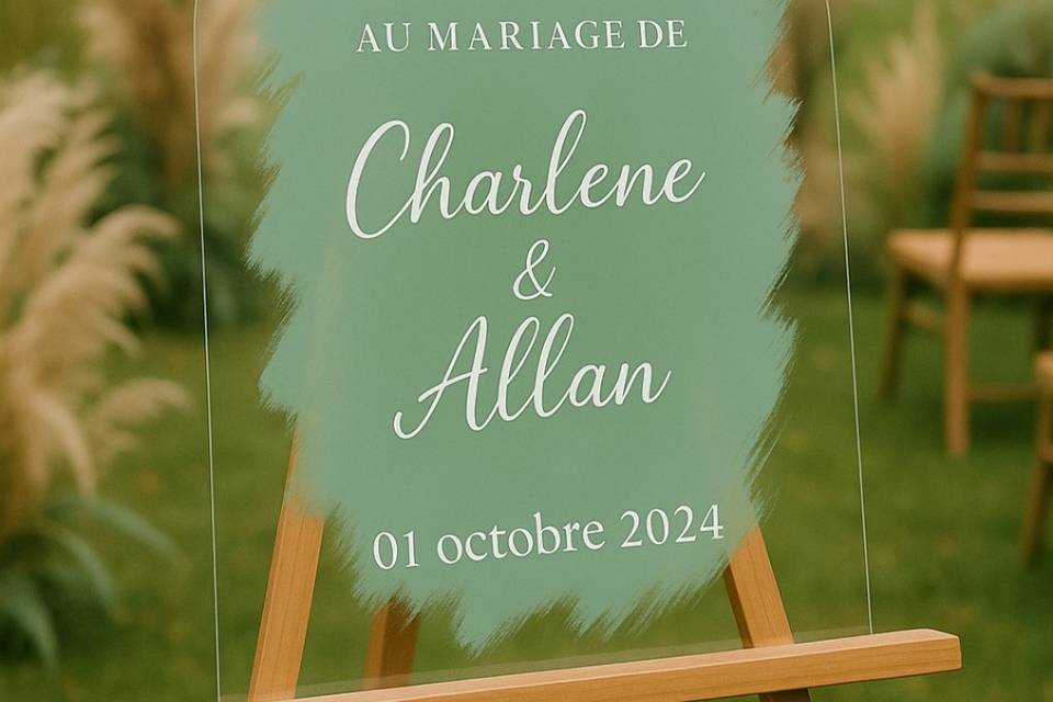 Panneau de bienvenue plexi