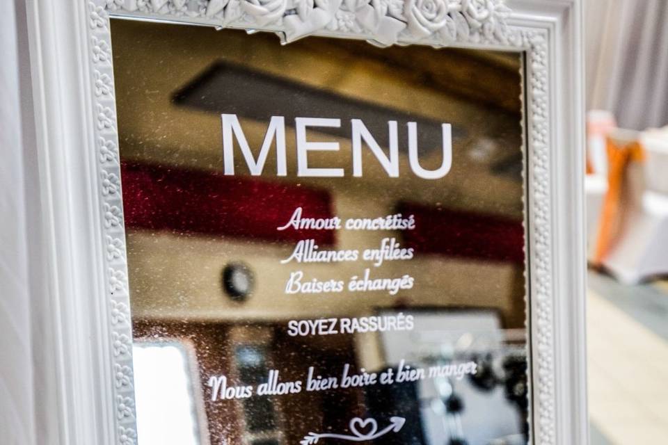 Menu à louer