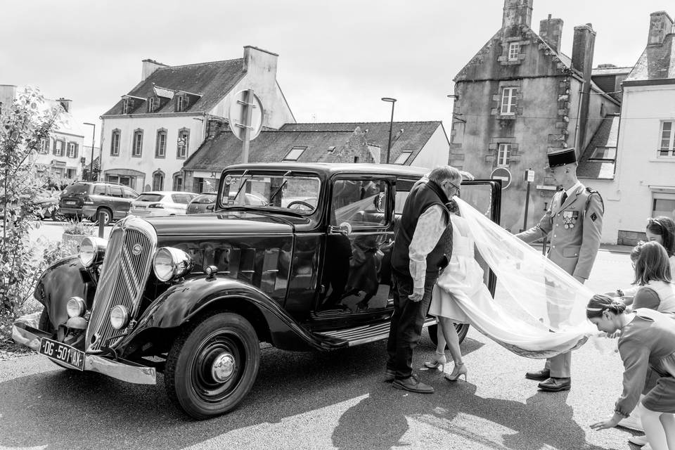 Voiture ancienne en bretagne
