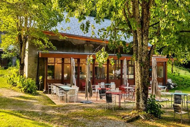 Terrasse sous les Arbres l'été