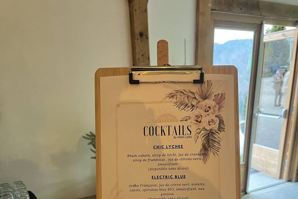 Carte cocktails