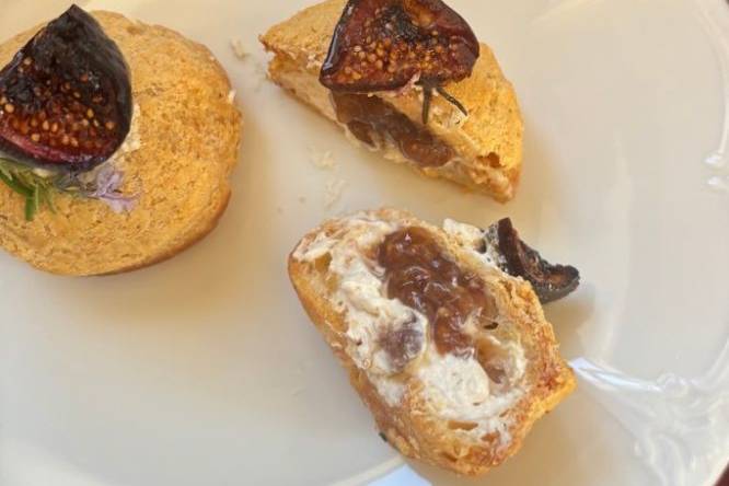 Choux farcie foie gras et figu