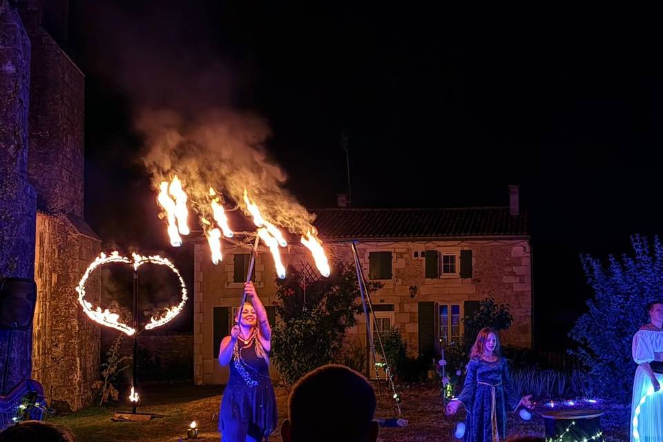 Coeur de feu avec show