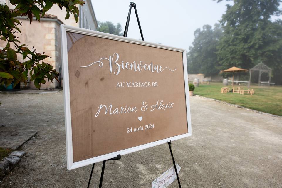 Panneau de bienvenue