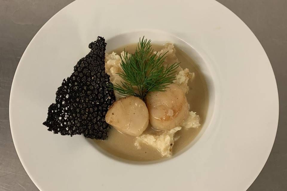 RISOTTO AUX SAINT-JACQUES ET A L'ENCRE DE SEICHE - ARTHUR MARTIN