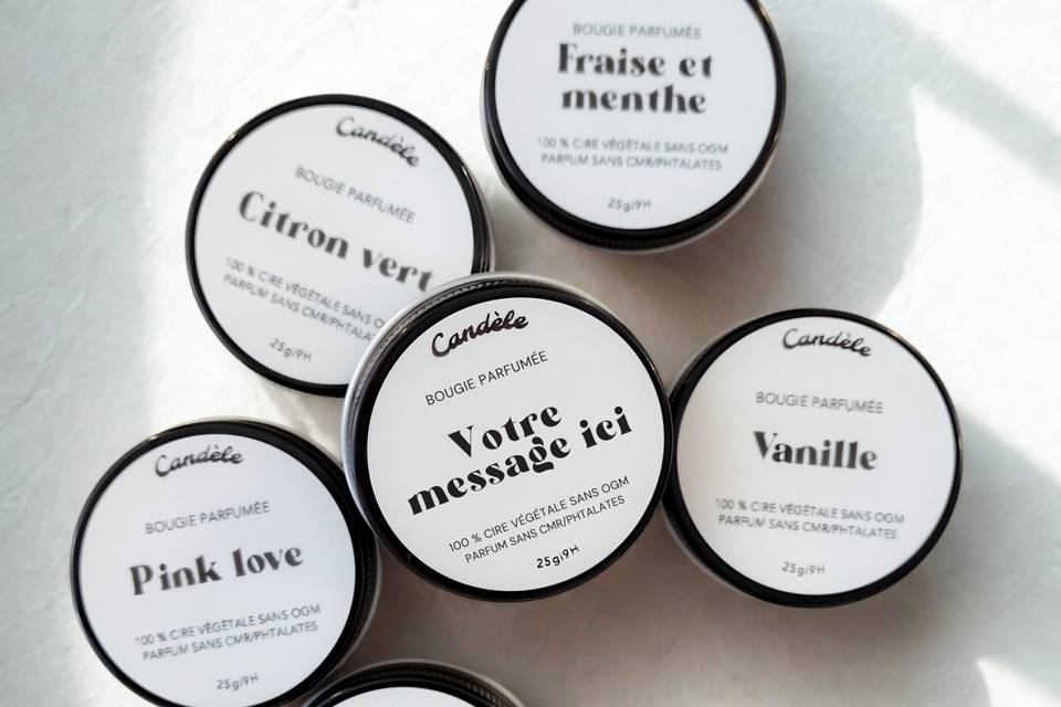Mini-bougie personnalisée
