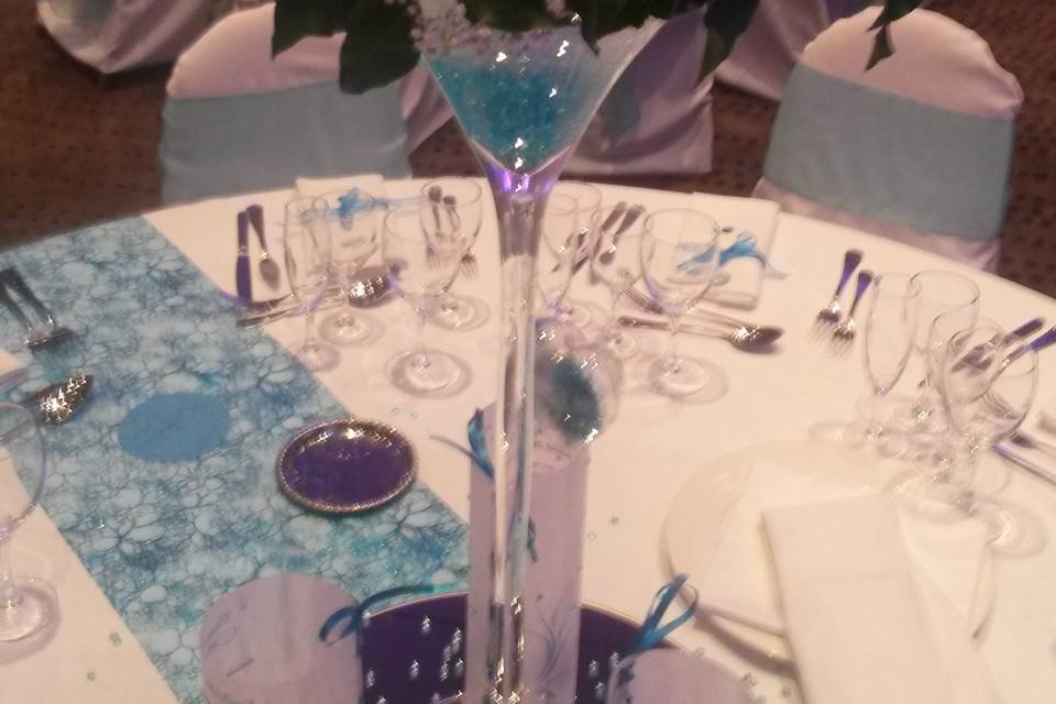 Vase martini turquoise