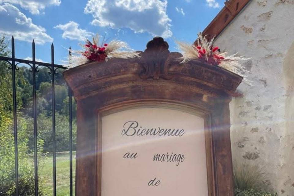 Panneau d'accueil