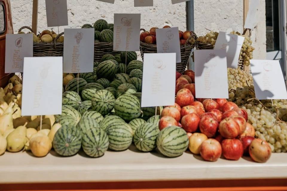 Plan de table fruité
