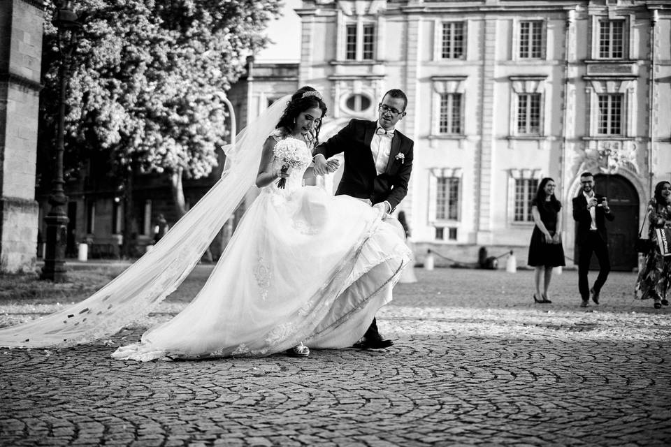 Mariée et bouquet