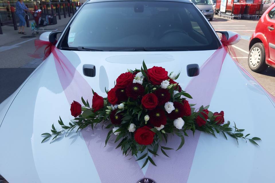 Voiture composition rouge