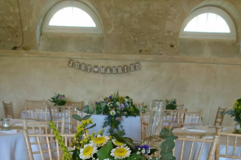 Salle décoration champêtre