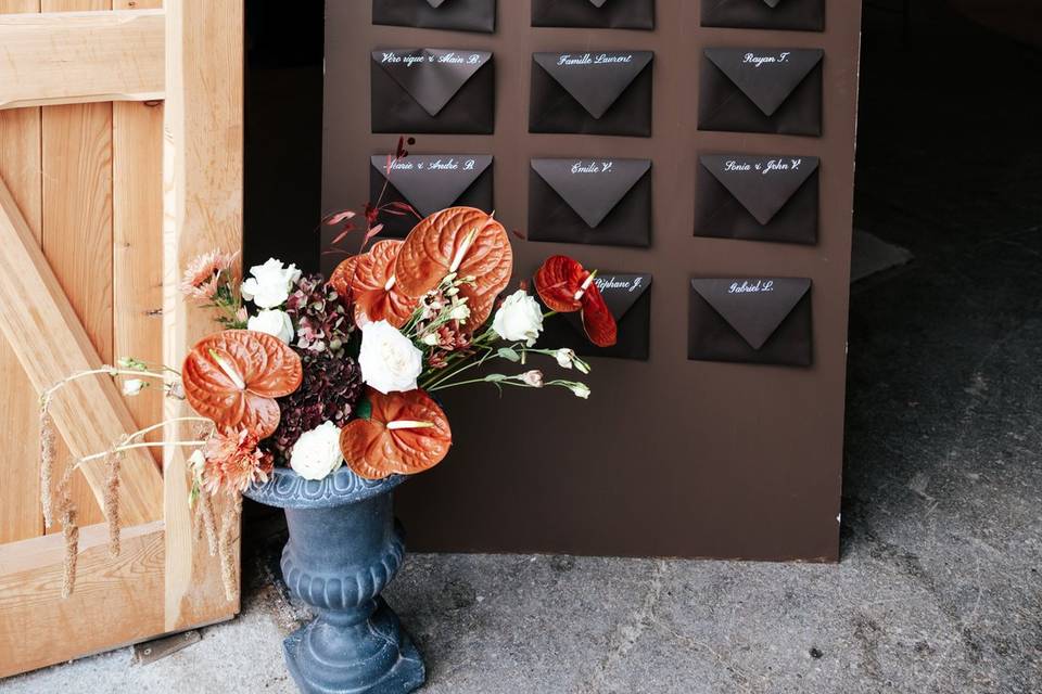 Plan de table enveloppes