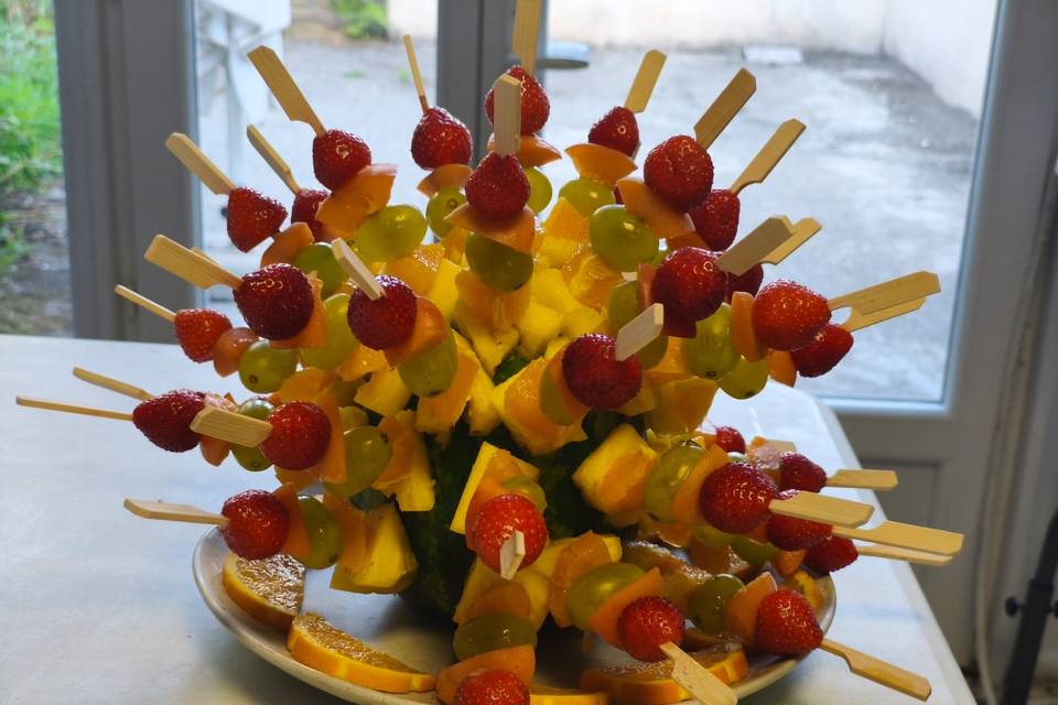 Brochette fruits frais