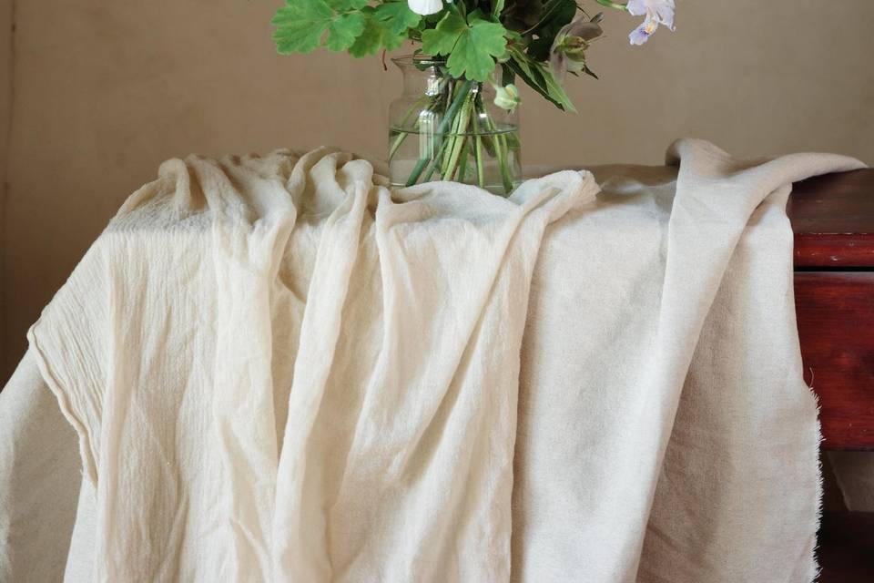 Flatlay avec bouquet de mariée