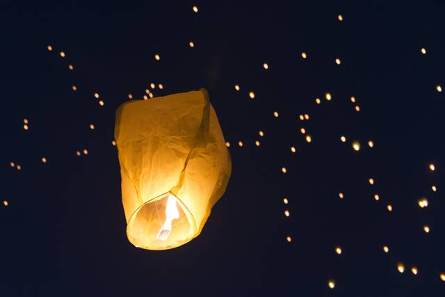 Lâcher de lampions