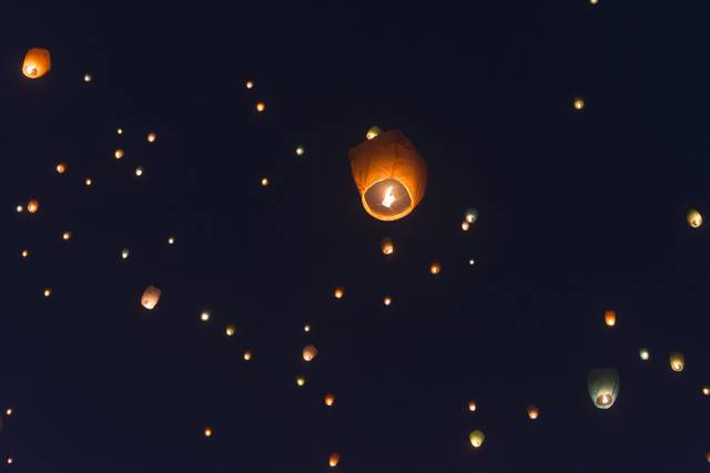 Lâcher de lampions