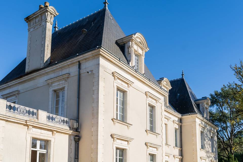 Chambre du château vue parc