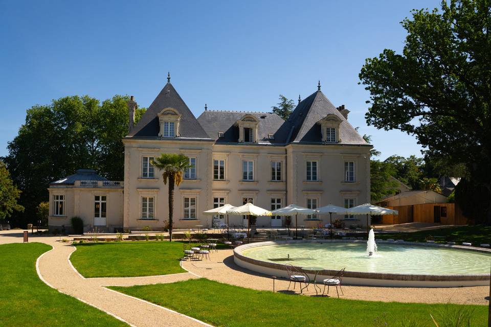 Chambre du château vue parc