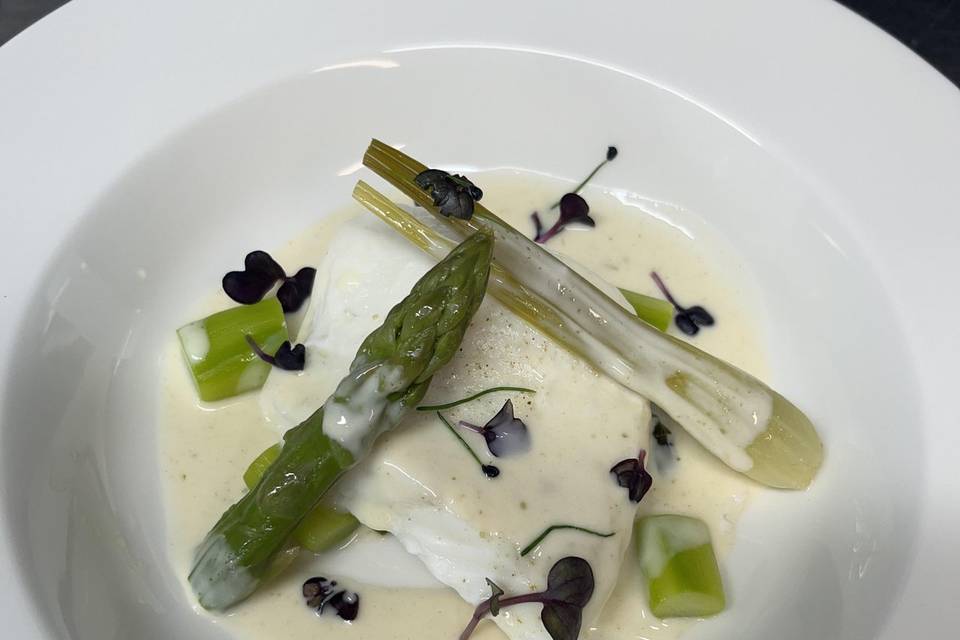 Poisson, asperge verte