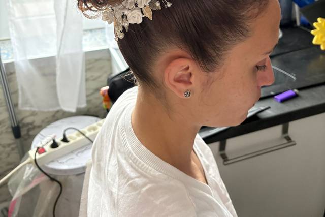 Chignon haut mariée