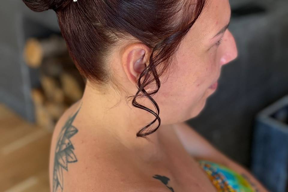 Chignon haut mariée