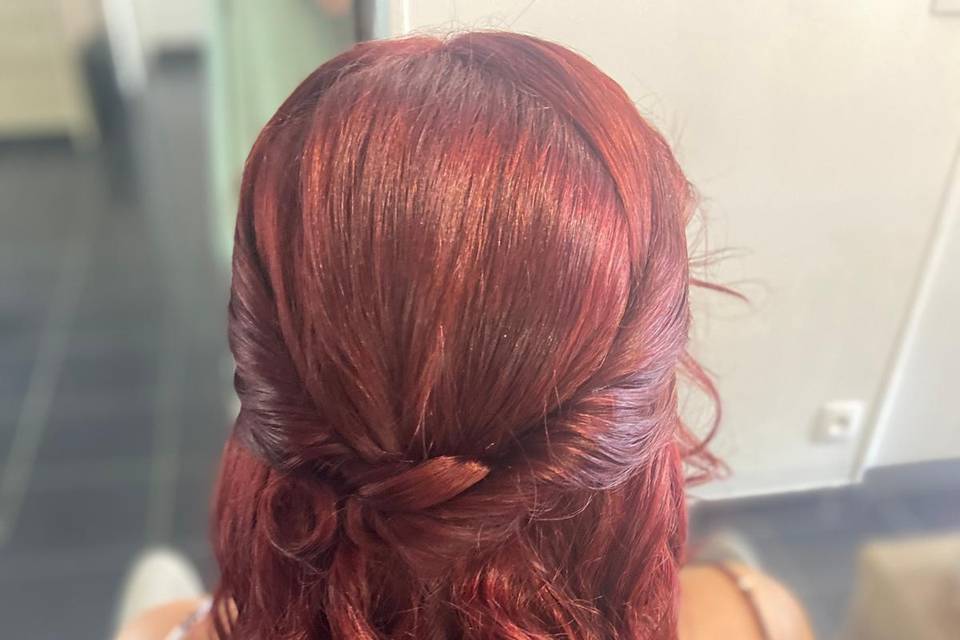 Coiffure invitée demi attache