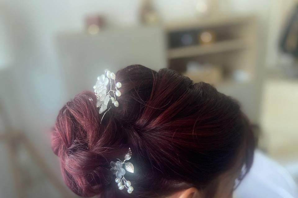 Chignon haut invitée