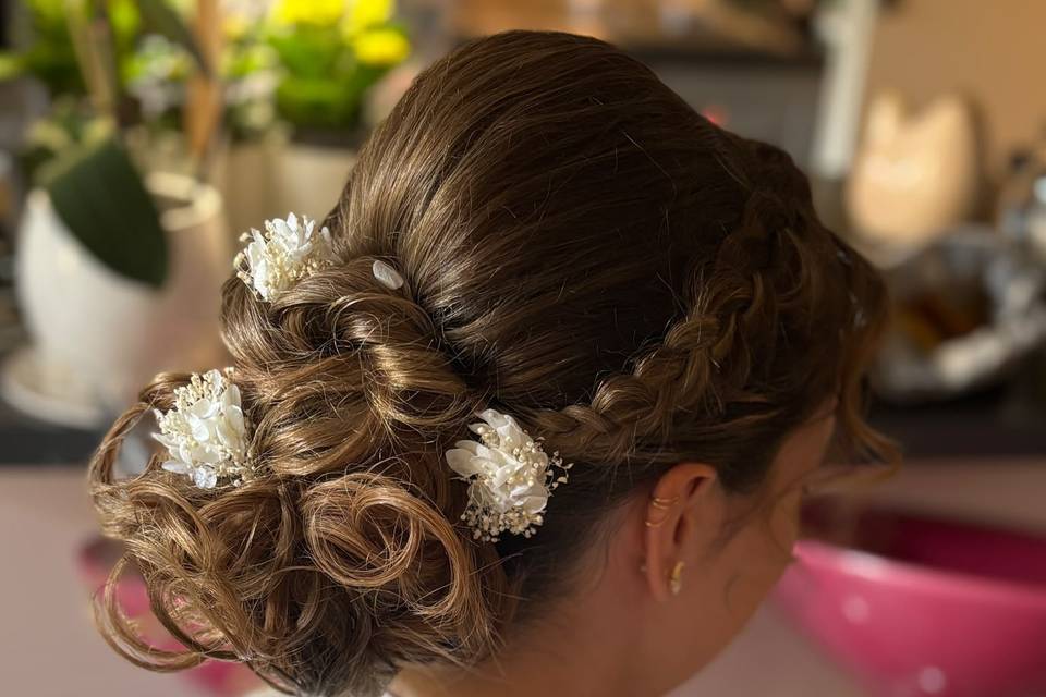 Chignon bas avec extension