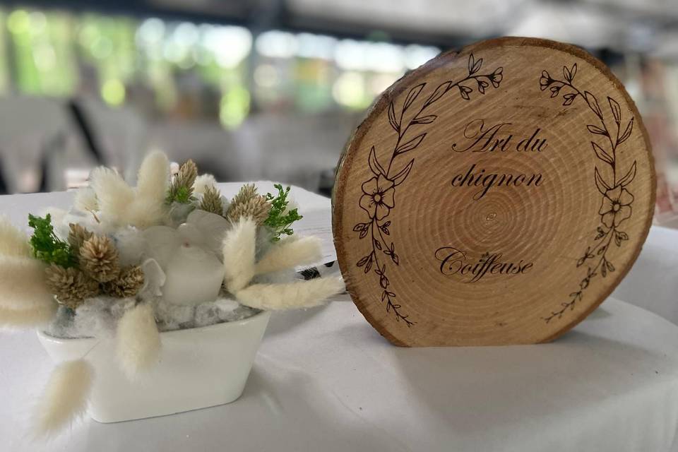 Décor de table art du chignon