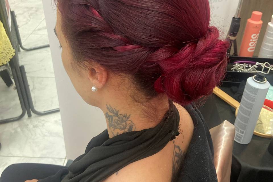 Chignon bas structurée