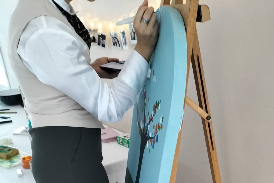 Coin peinture animation Arbre