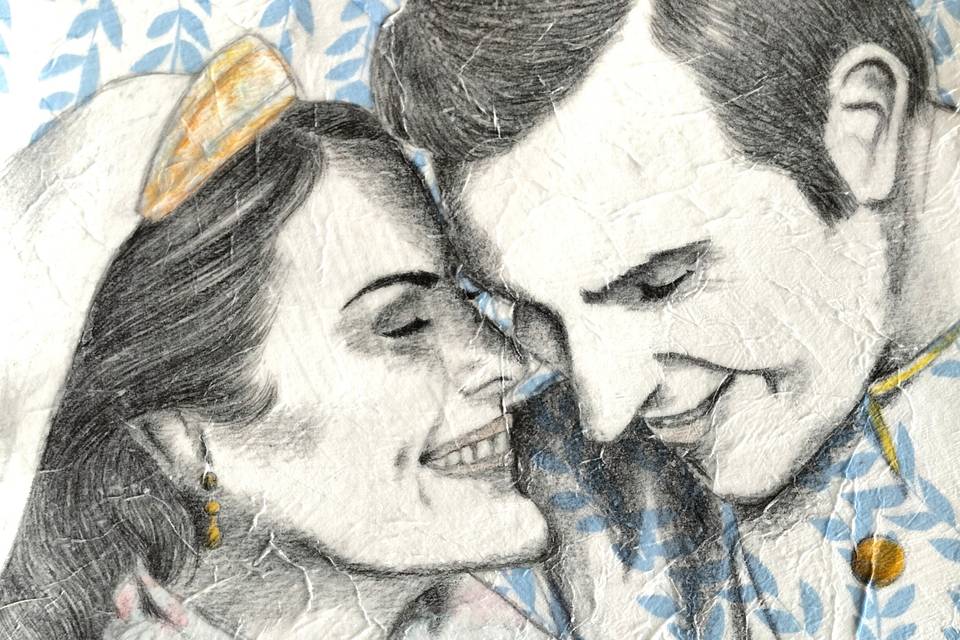 Letizia et Felipe, collage