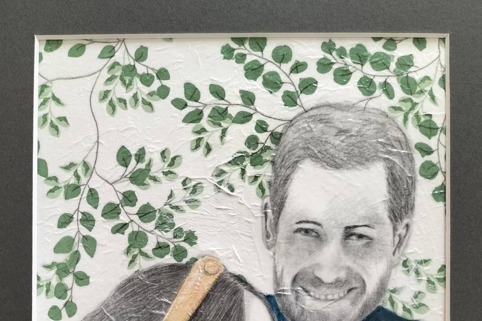 Meghan et Harry, peinture