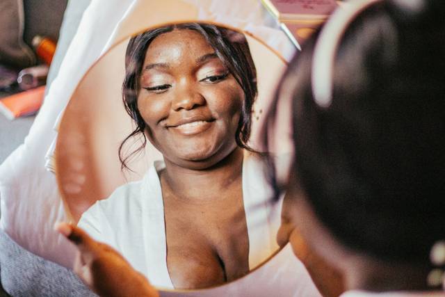 Le sourire de la mariée